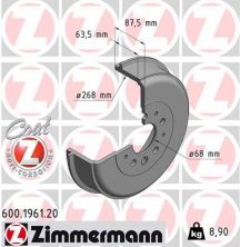 Zimmermann 600.1961.20 - Brzdový bubon -