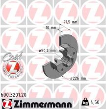 Zimmermann 600.3201.20 - Brzdový kotúč -