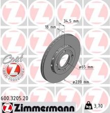 Zimmermann 600.3205.20 - Brzdový kotúč -