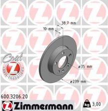 Zimmermann 600.3206.20 - Brzdový kotúč -