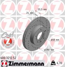 Zimmermann 600.3212.52 - Brzdový kotúč -