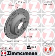 Zimmermann 600.3229.54 - Brzdový kotúč -