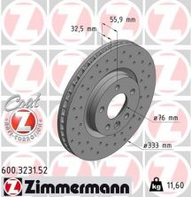 Zimmermann 600.3231.52 - Brzdový kotúč -