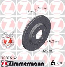 Zimmermann 600.3232.52 - Brzdový kotúč -