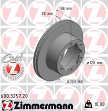Zimmermann 600.3257.20 - Brzdový kotúč -