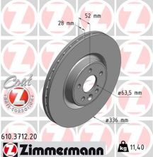 Zimmermann 610.3712.20 - Brzdový kotúč -