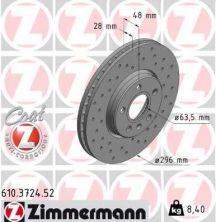 Zimmermann 610.3724.52 - Brzdový kotúč -