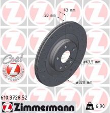 Zimmermann 610.3728.52 - Brzdový kotúč -
