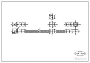 Corteco 19032219 - Brzdová hadica