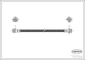 Corteco 19032986 - Brzdová hadica