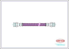 Corteco 19034452 - Brzdová hadica