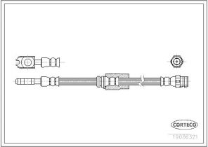 Corteco 19036321 - Brzdová hadica
