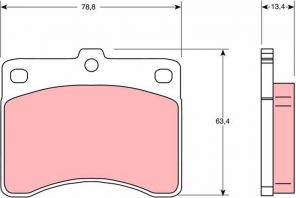 TRW GDB736 - Brzdové platničky -