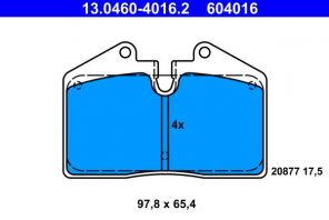 ATE 13.0460-4016.2 - Brzdové platničky -