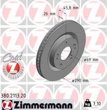 Zimmermann 380.2113.20 - Brzdový kotúč -