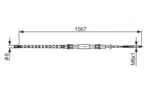 Bosch 1 987 482 104 - Brzdové lano -