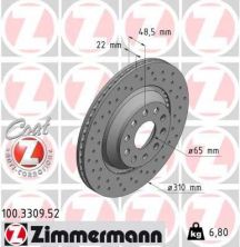 Zimmermann 100.3309.52 - Brzdový kotúč -