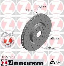 Zimmermann 110.2215.52 - Brzdový kotúč -