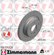 Zimmermann 150.1293.20 - Brzdový kotúč -