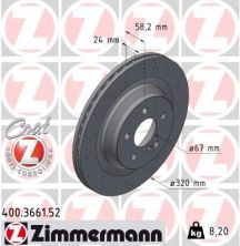 Zimmermann 400.3661.52 - Brzdový kotúč -