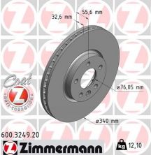 Zimmermann 600.3249.20 - Brzdový kotúč -