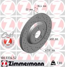 Zimmermann 100.3334.52 - Brzdový kotúč -