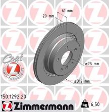 Zimmermann 150.1292.20 - Brzdový kotúč -