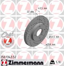 Zimmermann 250.1343.52 - Brzdový kotúč -