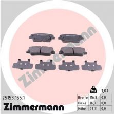 Zimmermann 25153.155.1 - Brzdové platničky -