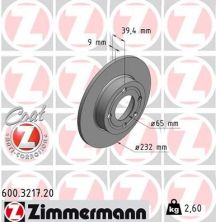 Zimmermann 600.3217.20 - Brzdový kotúč -
