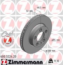 Zimmermann 600.3224.20 - Brzdový kotúč -