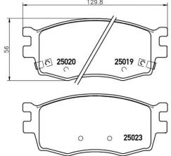 Brembo P 30 069 - Brzdové platničky -