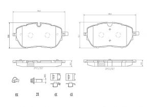 Brembo P 61 128 - Brzdové platničky -