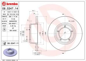 Brembo 08.5347.11 - Brzdový kotúč -