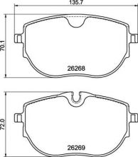 Brembo P 85 187 - Brzdové platničky -