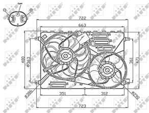 NRF 47756 - Ventilátor motora -