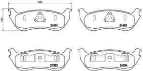Brembo P 24 068 - Brzdové platničky -