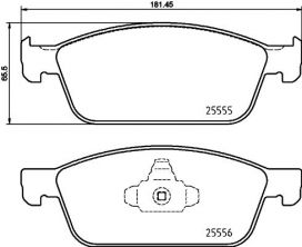 Brembo P 24 199 - Brzdové platničky -
