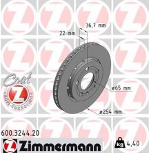 Zimmermann 600.3244.20 - Brzdový kotúč -