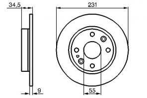 Bosch 0 986 478 242 - Brzdový kotúč -