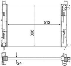 Mahle CR 2166 001S - Chladič vody -