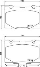 Brembo P 28 079 - Brzdové platničky -
