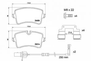 Brembo P 85 157 - Brzdové platničky -