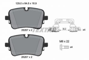 Textar 2626701 - Brzdové platničky -