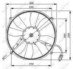 NRF 47046 - Ventilátor motora -