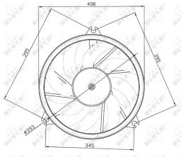 NRF 47049 - Ventilátor motora -