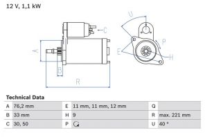 Bosch 0 986 016 290 - Štartér