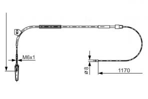 Bosch 1 987 477 961 - Brzdové lano -
