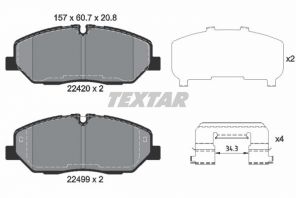 Textar 2242001 - Brzdové platničky -