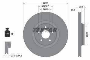 Textar 92317805 - Brzdový kotúč -